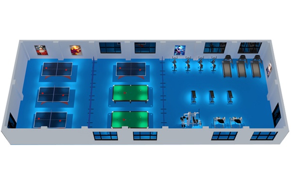 200平方健身房配置方案-广西快盈VIII体育健身器材有限公司